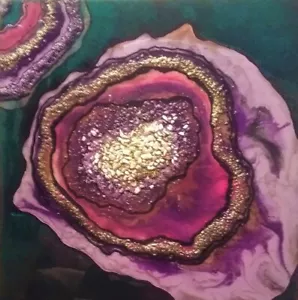 28X20 in. Oda de Resina Original Hecha a Mano, Arte Abstracto de Pared, Decoración de Vivir - Imagen 1 de 3