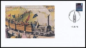 GB 175th Ann of Thomas Cook's First Excursion Train 2016 cubierta de Buckingham - Imagen 1 de 2