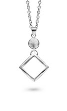 Orphelia Women's White - 925 Sterling Silver Pendant with Chain - 45 cm/Zh-4708