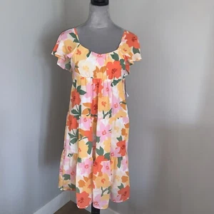 NWT Youth Bonnie Jean Floral Summer Dress Empire Waist Flutter Sleeve Sz 16 - Picture 1 of 9