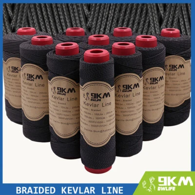 Kevlar Rope 50~1500lbs Braided Kevlar Fishing Cord Outdoor Rope Made with Kevlar - Image 1 of 4