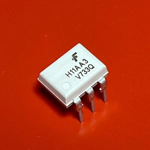[2x] H11AA3 Fairchild AC Input Phototransistor Optocoupler 5300Vrms IC PDIP-6 - Picture 1 of 9