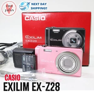 CASIO EXILIM EX-Z28 Pink 16.1 MP Digital Camera w/box USED IN JAPAN - Picture 1 of 15