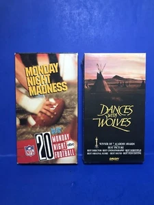 Sealed 1990 Dances With Wolves Orion Watermark & Monday Night Madness Used 1989 - Picture 1 of 8