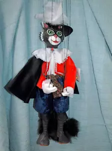 Marionette Puss in Boots - Handmade Original Puppet - Picture 1 of 1