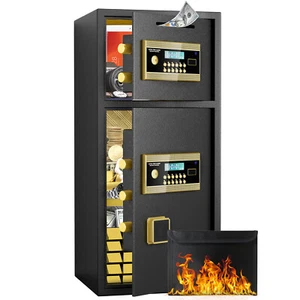 Large Double-door Coin-operated Safe 7.0 Cubic Digital Security Safe W/Fireproof - Picture 1 of 16