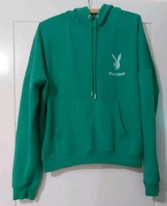 Playboy Green Long Sleeve Hoodie Size M - Picture 1 of 5