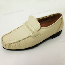 New Men's Dress Loafers Leather Wide Width (EEE) Moc Toe Slip On Comfort Shoes