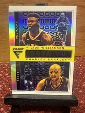 2020-21 Panini Flux Deja Vu Silver Prizm Zion Williamson/Charles Barkley #1 HOF