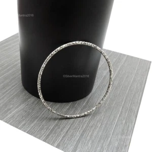 925 Sterling Silver Handcrafted Jewellery Bangle S16 - Picture 1 of 6