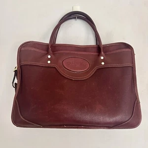 Vintage ORVIS Bullhide Leather Briefcase Gokey Messenger Carry-On Bag No Strap - Picture 1 of 23