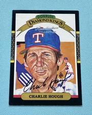 Charlie Hough 1987 Donruss Diamond Kings Recollection Buyback Autograph AUTO /81