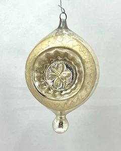 Antik Vintage geprägter Schmetterling doppelter Einzug Tropfen Glas Weihnachtsschmuck - Bild 1 von 8