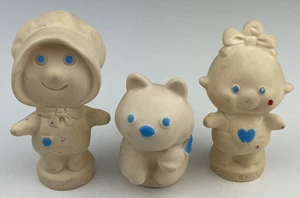 3 Vintage Pillsbury DoughBoy Family Finger Puppets Biscuit Baby Bun Poppie Fresh - Picture 1 of 11