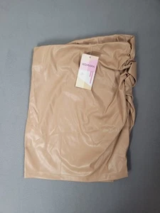WDIRARA Womens PU Leather Bodycon Skirt Ruched Side High-Waisted XSMALL - Picture 1 of 5