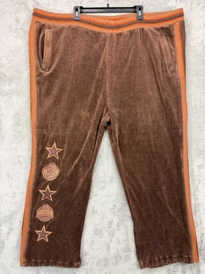 Unique Sports Generation Vtg NBA Playoffs Velour Joggers 4x Brown Cotton Blend - Image 1 of 4