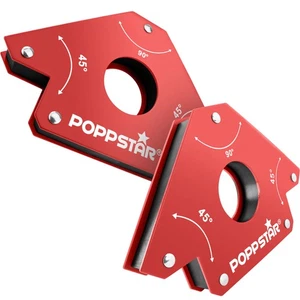 Poppstar 2er-Set Schweißmagnet groß | Magnet-Schweißwinkel mit Haftkraft 34 kg - Bild 1 von 7