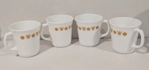 Corelle Corning Schmetterling Gold Kaffeetassen Tassen D Griff 4er Set USA 3,75" - Bild 1 von 13