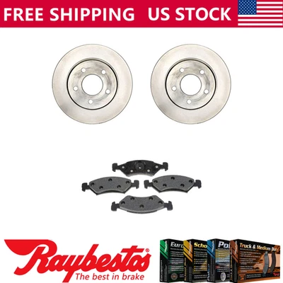 Rotores de freno delanteros + pastillas de freno metálicas y accesorios para Dodge Shadow 1987 Foto 1 de 4