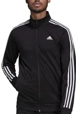Chaqueta deportiva ADIDAS Essentials para hombre calentamiento 3 bandas talla 3XLT negra/blanca nueva con etiquetas Foto 1 de 4