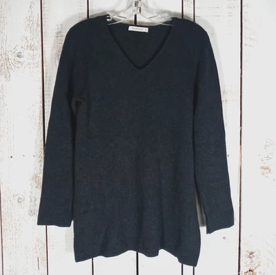 Suéter Woolovers para mujer talla mediana gris mezcla de lana cachemir cuello en V Foto 1 de 4