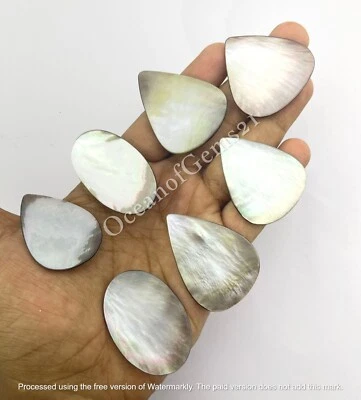 100 Carats Natural Mother of Pearl Stone, 3-5 Piece, Loose Cabochon Gemstone Lot - Image 1 of 4