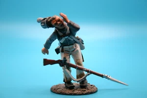 54MM JJ DESIGNS NINETEENTH CENTRY 2010 wounded dropping HIS MUSKET US SOLDIER - Picture 1 of 2