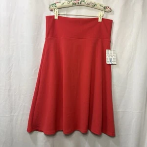 LuLaRoe Azure A-Line Skirt Women’s XL Red Solid NWT Casual - Picture 1 of 2