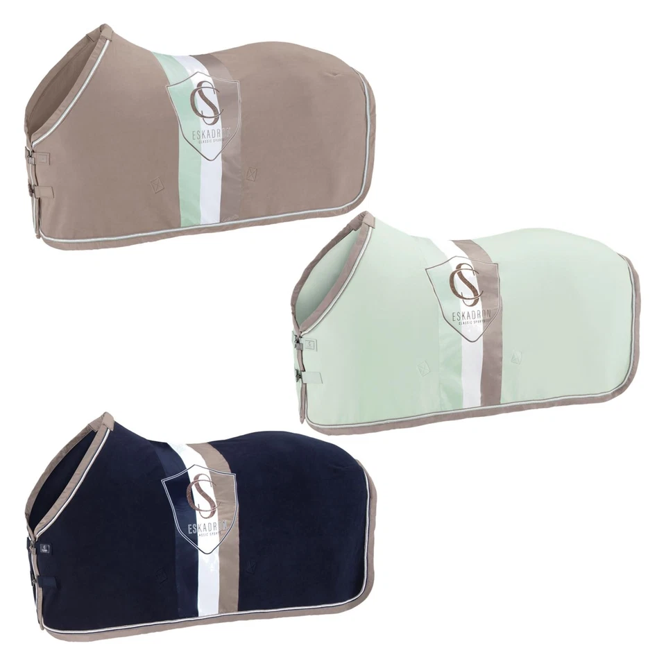 Eskadron Abschwitzdecke " FLEECE STRIPE ", beidseitig vertikale Streifen, SHETTY - Bild 1 von 1