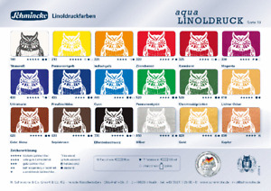 Schmincke Aqua-Linoldruckfarbe 120ml (Gp1L = 117€) 18 Varie Tonalità