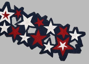 4 Julio Estrella Bandera Diseño Corredor de Mesa Día de la Independencia Cuentas Corredor de Mesa 13X36In - Imagen 1 de 11