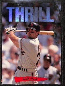 1993 Triple Play Nicknames #4 Will Clark Thrill Insert NM