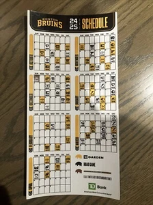 Boston Bruins 2024~2025 Schedule Magnet - Picture 1 of 2