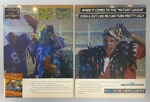 MUTANT LEAGUE FOOTBALL SEGA MEGA DRIVE ELECTRONIC ARTS 1993 VINTAGE RETRO WERBUNG - Bild 1 von 7