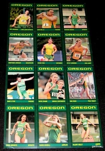 OREGON DUCKS TRACK TEAM 2000 SET CARTE PEPSI NON TAGLIATO FOGLIO 12 ATLETI MARY ETTER - Foto 1 di 2