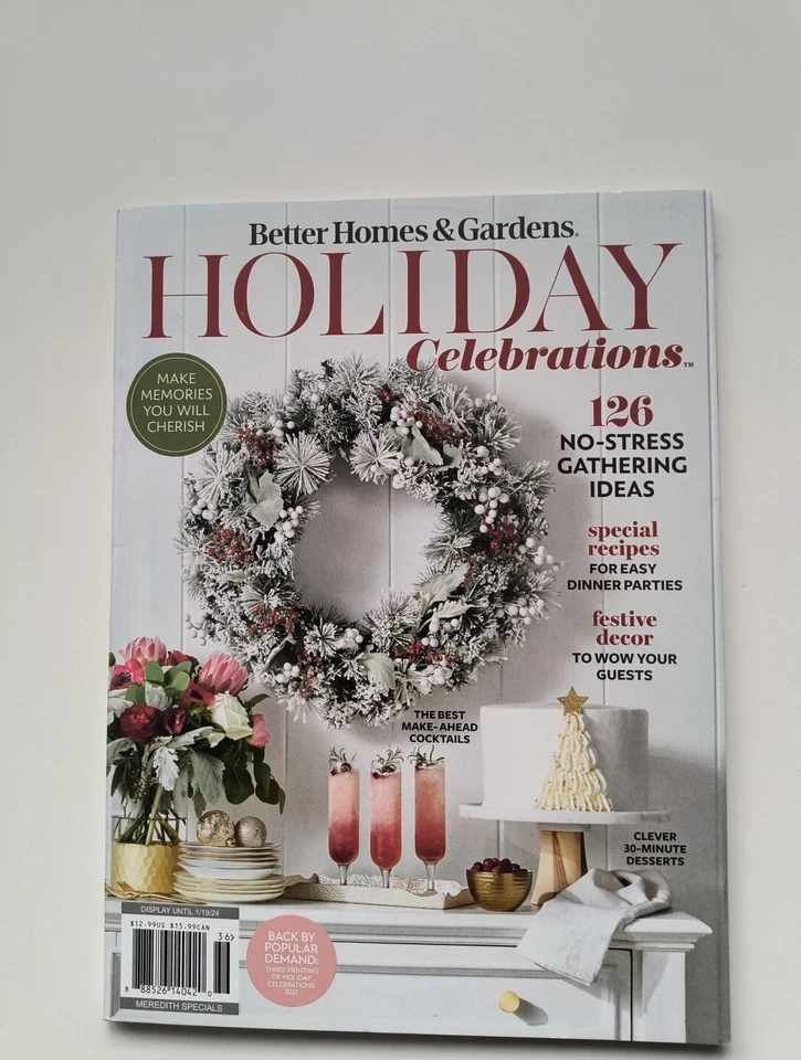 Holiday Celebrations magazine ,Better Homes & Gardens 126 Ideas ,Desserts. T-218 - Image 1 of 1