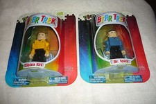 Art Asylum Mini Mates Star Trek 3" Mr.Spock & Captain Kirk Action Figure MISP
