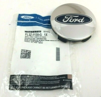 2015-2020 Ford F-150 3" chrome blue oval Wheel Hub Center Cap OEM FL3Z-1130-G - Image 1 of 4