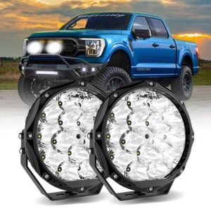 AUXBEAM 9" Inch 150W Round Off Road Lights Spot LED Driving Lamp For Ford F-150 - Picture 1 of 12