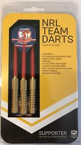 49560 SYDNEY ROOSTERS SET 3 NRL 23G STEEL TIP DARTS WITH 6 FLIGHTS MADE IN UK - Bild 1 von 2