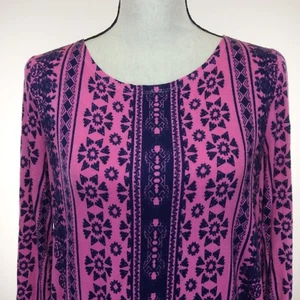 Cupio Damen Tunika Oberteil Größe M Rosa Blau 3/4 Arm - Bild 1 von 12
