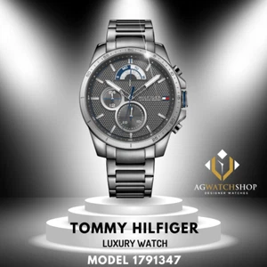 Tommy Hilfiger Men’s Quartz Stainless Steel Grey Dial 46mm Watch 1791347 - Picture 1 of 5