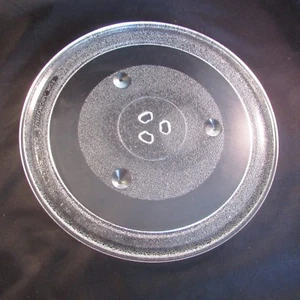 Microwave Glass Turntable Plate 12 3/8" Track  9 15/16" Dime Size Center Hole - Picture 1 of 3