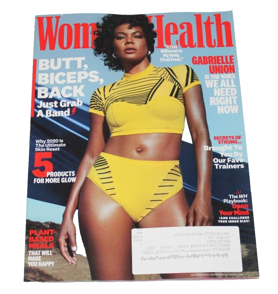 Womens Health October 2020 Ultimate Skin Reset Gabrielle Union Plant Based Meal Foto 1 de 1