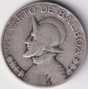 Moneta Panama 1947 1/4 De Balboa - Repubblica di Panama - Argento 0,900 - Foto 1 di 2