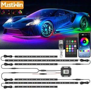 Mustwin 6PCS RGB DreamColor Underglow LED Car Neon Strip Light RC + APP Control - Bild 1 von 11