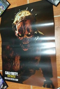 "Póster de doble cara de Call of Duty Segunda Guerra Mundial La Resistencia de Zombies - 19 1/2"" x 27"