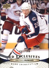 2011-12 (BLUE JACKETS) Upper Deck Exclusives #147 Kristian Huselius/100