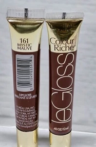 LOT OF 2 - L'Oreal Colour Riche Lip Gloss, 161 Mystic Mauve - Picture 1 of 5