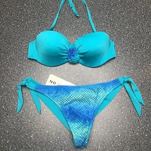 Jolidon women's bikini set padded push-up size 36B 42B blue F2227bi New - Picture 1 of 2